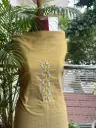 Yellow Cotton Kurta and Bottom Fabric