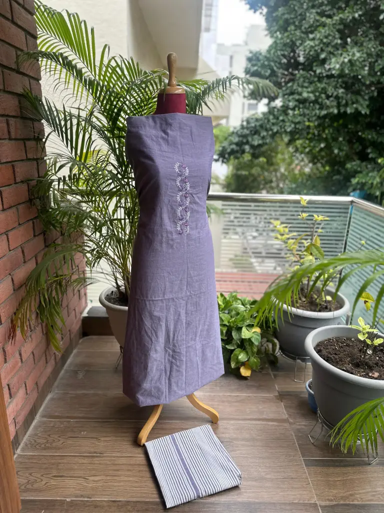 Purple Cotton Kurta