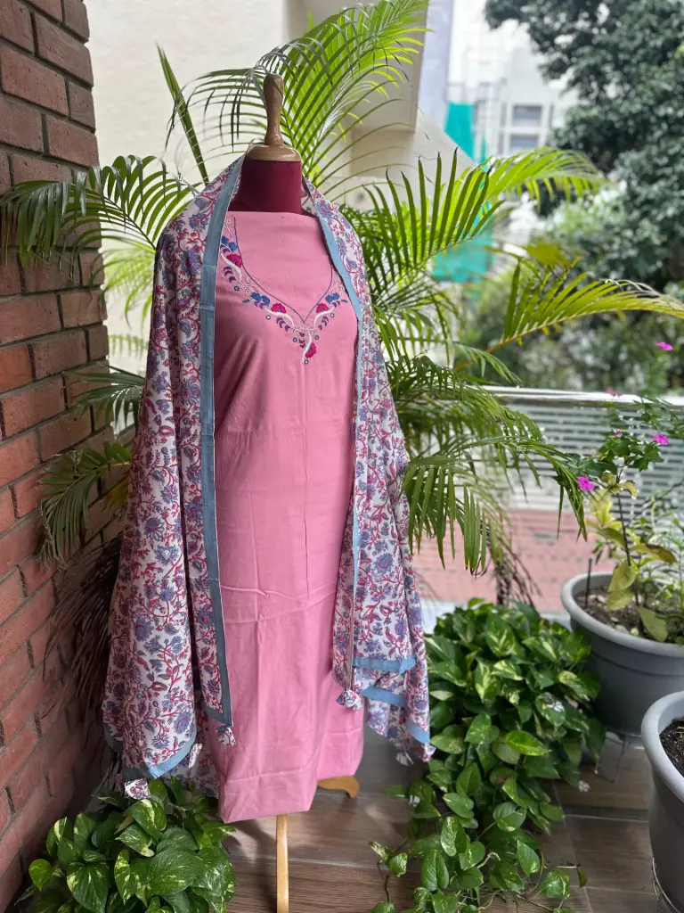 Baby Pink Cotton Set