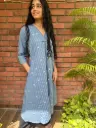 Sky Blue Short Kurti