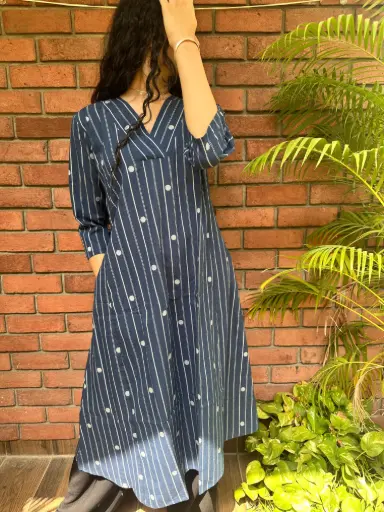 Dark Blue Long Kurti