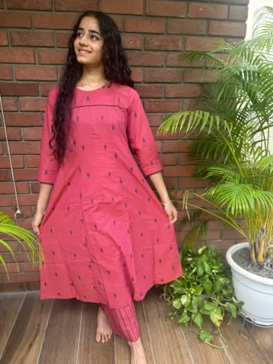 Pink Cotton Top Botto Set