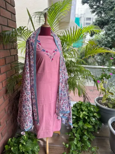 Baby Pink Cotton Set