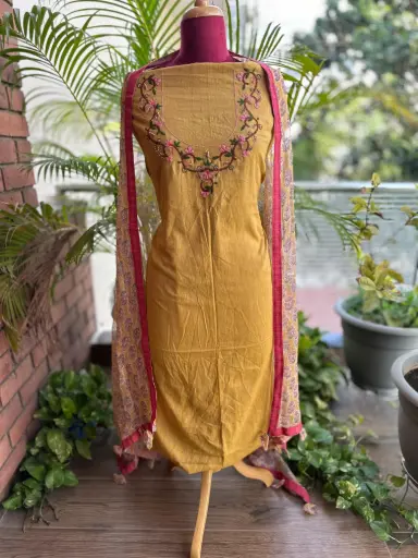 Bright Yellow Dress Set