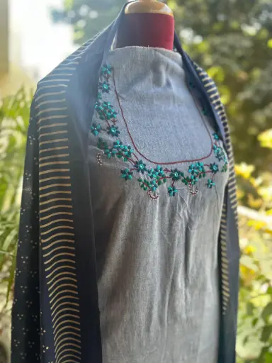 Blue Kurta Dupatta Set 