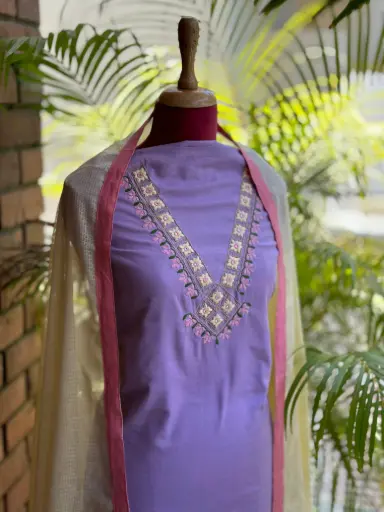Purple Kurta and Dupatta Set